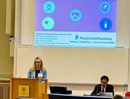ERC PatentsInHumans researcher Lauren Kane presents emerging research findings at the European Association of Health Law (EAHL) Conference in Uppsala University